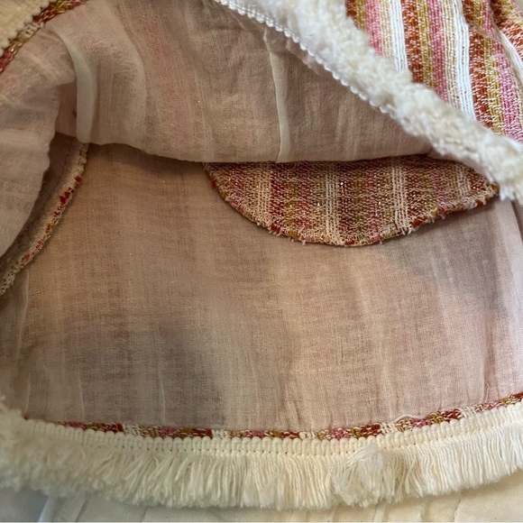 2/$30 THML boho fringe striped tulum shorts. SZ M - Picture 6 of 16